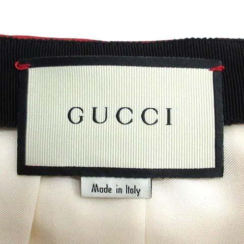 【中古】グッチ GUCCI フラワー プリント シルク プリーツ ロング スカート 409370 マルチカラー 36 レディース_5