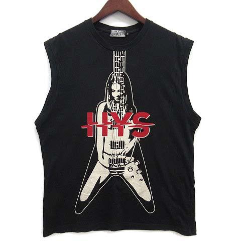 【中古】ヒステリックグラマー HYSTERIC GLAMOUR 2025SS FLYING V ノースリーブ Tシャツ ブラック 黒 L 02251CR01 メンズ