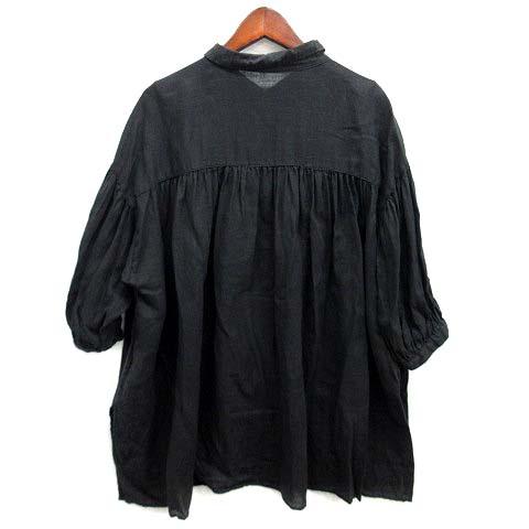 中古】ネストローブ nest Robe リネン 超撥水 オーバー シャツ 七分袖