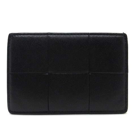【中古】ボッテガヴェネタ BOTTEGA VENETA カセット クレジットカードケース 名刺入れ レザー 651401 ブラック 黒 RFID ☆AA★ メンズ
