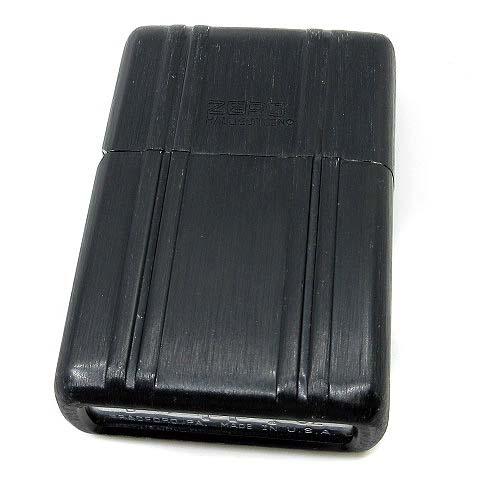 【中古】ジッポー ZIPPO ゼロハリバートン アルミ オイルライター 黒 ブラック 2002年 着火確認済み