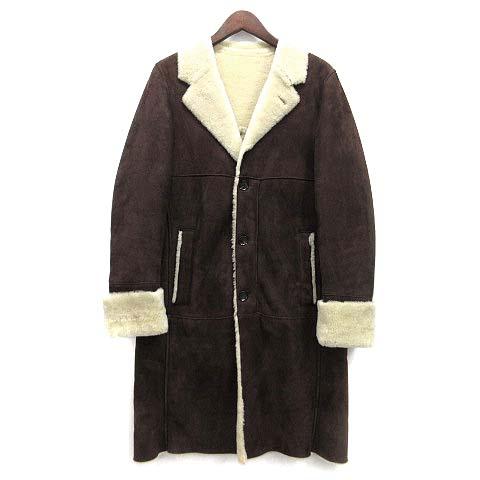 【中古】クアトロッキ QUATTROCCHI ビームス International Gallery BEAMS ムートン コート ブラウン 44 メンズ