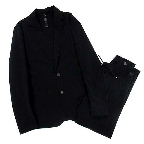 【中古】ダブルジェイケイ wjk SARASYAKA デオロン スーツ セットアップ アンコン ジャケット イージーパンツ 黒 ブラック M S メンズ