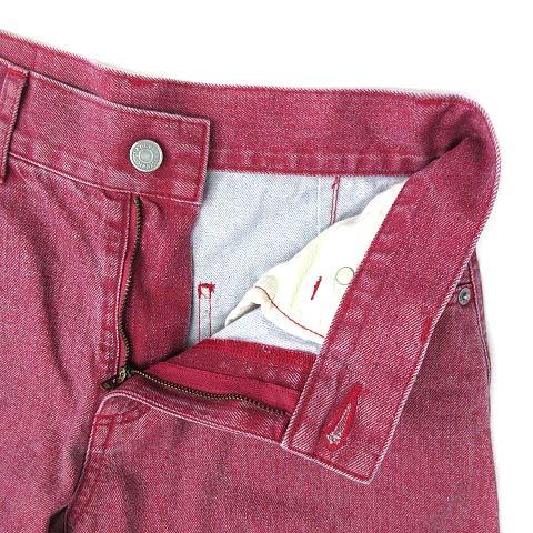 【中古】ヒステリックグラマー HYSTERIC GLAMOUR カラー デニム ワイド パンツ 2024SS レッド 赤 S 01241AP03 レディース_2