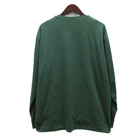 【中古】デサント DESCENTE ALLTERAIN ダブル テーラーリング クルーネック シャツ 長袖 DOUBLE TAILORING CREW NECK SHIRTS グリーン L_1