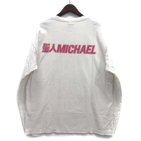 【中古】セントマイケル SAINTMICHAEL 長袖 Tシャツ ロンT クルーネック LS TEE 聖人MICHAEL SM-S21-0000-011 ホワイト 白 XL メンズ 中古】セントマイケル SAINTMICHAEL 長袖 Tシャツ ロンT クルーネック