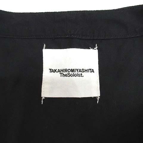 【中古】タカヒロミヤシタザソロイスト TAKAHIRO MIYASHITA The Soloist. コットン シルク チュニック シャツ スキッパー ブラック 44_2