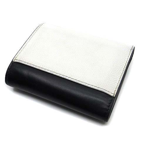 【中古】メゾンマルジェラ Maison Margiela 4ステッチ 三つ折り 財布 レザー コンパクト ウォレット SA3UI0017 P5787 HA202 黒 白 ☆AA★_1