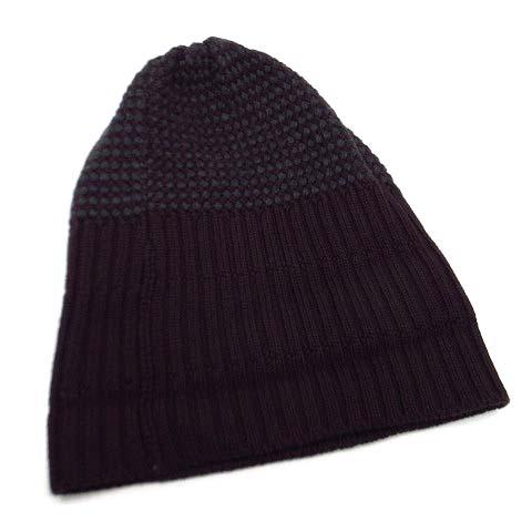 【中古】グッチ GUCCI インターロッキングG ウール ニットキャップ ニット帽 ビーニー パープル M レディース_4