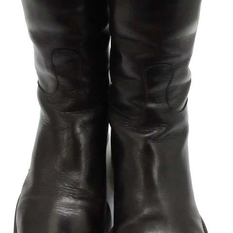 【中古】サルトル SARTORE SR1400 PARMA 432 T.MOR ロング ブーツ クロスストラップ バックジップ 35.5 22.5cm~23cm ダークブラウン