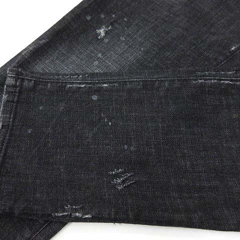 【中古】ディースクエアード DSQUARED2 Run Dan Jean ダメージ加工 デニムパンツ ジーンズ 46 黒 ブラック S71LB0659 メンズ 中古】ディースクエアード DSQUARED2 Run Dan Jean ダメージ加工