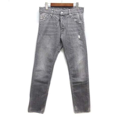 【中古】ディースクエアード DSQUARED2 クールガイ COOL GUY Jean デニムパンツ ダメージ加工 44 グレー S74LB0580 メンズ