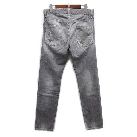 【中古】ディースクエアード DSQUARED2 クールガイ COOL GUY Jean デニムパンツ ダメージ加工 44 グレー S74LB0580 メンズ_1