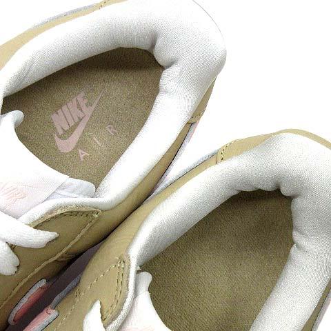 【中古】ナイキ NIKE エアフォースワン ロー レトロ リネン AIR FORCE 1 LOW RETRO LINEN スニーカー 845053-201 ベージュ ピンク 27.5cm