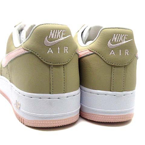 【中古】ナイキ NIKE エアフォースワン ロー レトロ リネン AIR FORCE 1 LOW RETRO LINEN スニーカー 845053-201 ベージュ ピンク 27.5cm