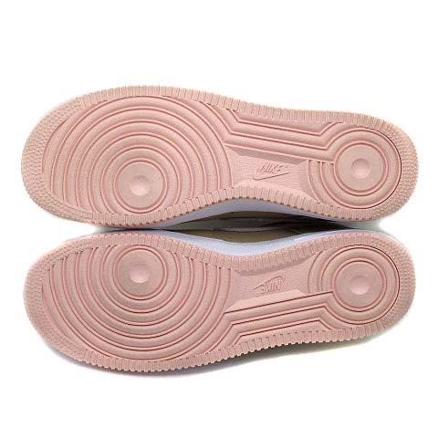 【中古】ナイキ NIKE エアフォースワン ロー レトロ リネン AIR FORCE 1 LOW RETRO LINEN スニーカー 845053-201 ベージュ ピンク 27.5cm