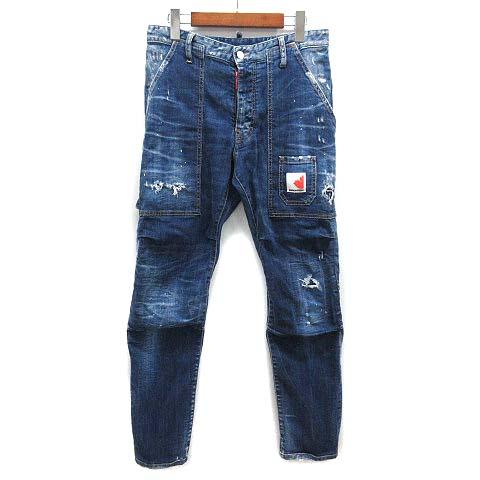 【中古】ディースクエアード DSQUARED2 デニムパンツ ジーンズ ダメージ ペインター 48 S74LB0557 メンズ