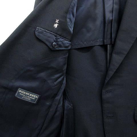 【中古】バーバリーズ Burberrys ウール モヘア スーツ セットアップ ジャケット パンツ 紺 ネイビー AB4 メンズ_3
