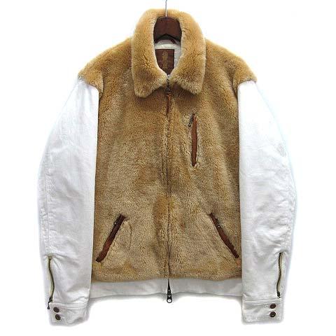 【中古】カリフォルニアライン CALIFORNIA LINE グリズリー ジャケット GRIZZLY JACKET アイボリー ブラウン 42 CLJ20-006 メンズ