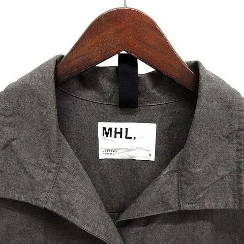 【中古】マーガレットハウエル MHL. MELANGE COTTON CHAMBRAY OP プルオーバー 衣装 暗灰色薄墨色 2 595-2258504 レディース