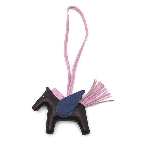 【中古】エルメス HERMES ロデオ ペガサス PM バッグチャーム アニョーミロ ルージュセリエ ブルーサフィール モーヴシルベストル B刻印