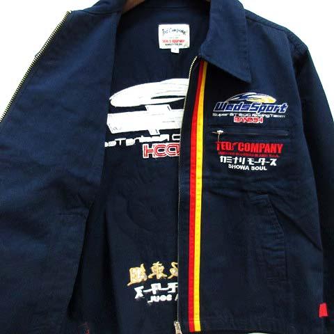 【中古】テッドマン×カミナリ×坂東商会 コラボ コットン ジャケット ジップアップ スイングトップ ネイビー 紺 S tdnj-6000weds メンズ_3