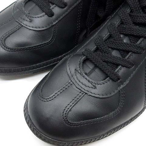 【中古】ドイツ連邦軍 BUNDESWEHR SCHUHE BW SPORT ジャーマン アーミー トレーナー オリジナル レザー オールブラック 26.5cm EU41 美品