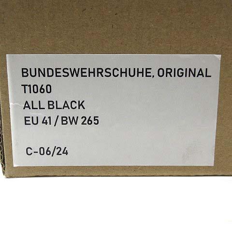 【中古】ドイツ連邦軍 BUNDESWEHR SCHUHE BW SPORT ジャーマン アーミー トレーナー オリジナル レザー オールブラック 26.5cm EU41 美品