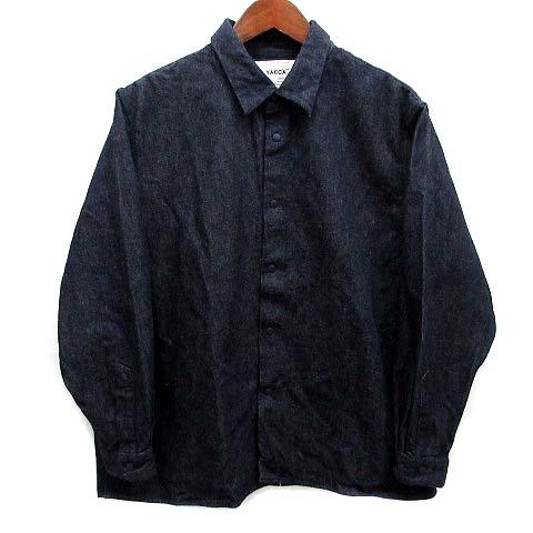 【中古】ヤエカ YAECA デニム コンフォート シャツ ジャケット 長袖 Denim Comfort Shirt インディゴ M 61112 メンズ レディース