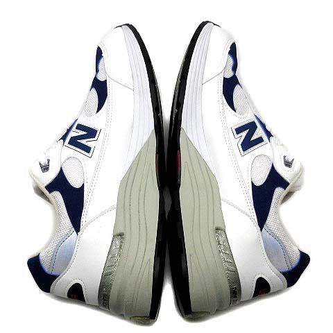 【中古】ニューバランス NEW BALANCE USA製 M992EC スニーカー メッシュ レザー ホワイト ネイビー 28.5cm メンズ