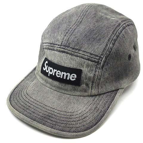 【中古】シュプリーム SUPREME Washed Chino Twill Camp Cap Denim デニム キャンプ キャップ ボックスロゴ ブラック 25FW 美品 ☆AA★