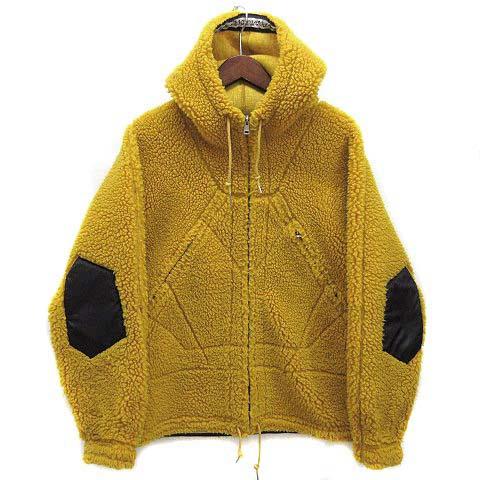 【中古】エヌエヌバイナンバーナイン n(n) by NUMBER (N)INE ボア フリース ジップアップ パーカー 09AW イエロー 黄 1 NNJ-F911A メンズ