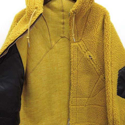 【中古】エヌエヌバイナンバーナイン n(n) by NUMBER (N)INE ボア フリース ジップアップ パーカー 09AW イエロー 黄 1 NNJ-F911A メンズ_3