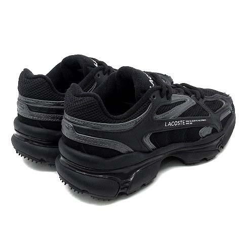 【中古】ラコステ アダムエロペ LACOSTE for ADAM ET ROPE コラボ ローカット スニーカー L003 2K24 ブラック 22.5cm 超美品 レディース
