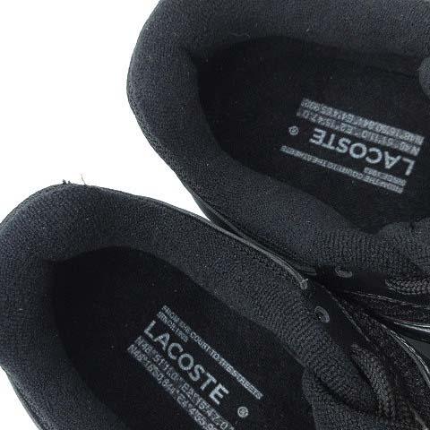【中古】ラコステ アダムエロペ LACOSTE for ADAM ET ROPE コラボ ローカット スニーカー L003 2K24 ブラック 22.5cm 超美品 レディース