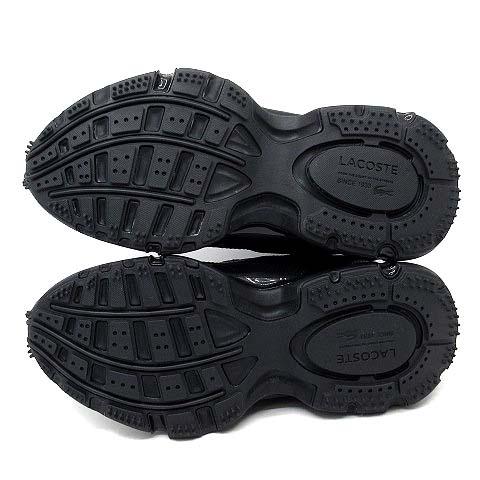 【中古】ラコステ アダムエロペ LACOSTE for ADAM ET ROPE コラボ ローカット スニーカー L003 2K24 ブラック 22.5cm 超美品 レディース