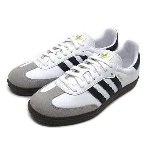 【中古】アディダス adidas サンバ Samba OG スニーカー JH8795 ホワイト インディゴ 27cm 超美品 メンズ