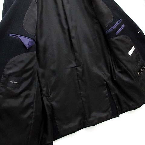 【中古】リッケンバッカー Rickenbacker アイスーツ i-suit 3ピース セットアップ ニット チェック 2B ジレ 紺 ネイビー 98AB6_3