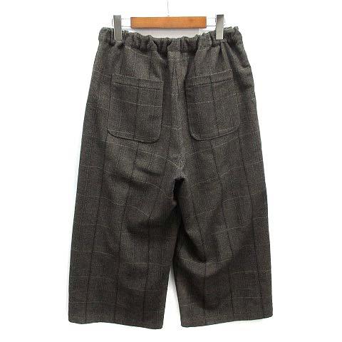 【中古】ネストローブ nest Robe 2025AW ウール チェック ヘリンボン クロップド パンツ 01254-1168 ダークグレー F 美品 レディース_1