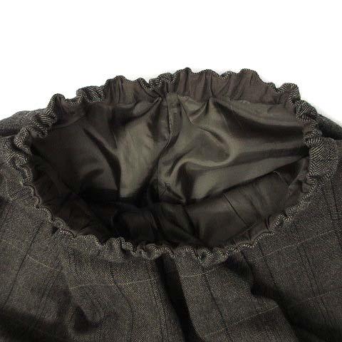 【中古】ネストローブ nest Robe 2025AW ウール チェック ヘリンボン クロップド パンツ 01254-1168 ダークグレー F 美品 レディース_3