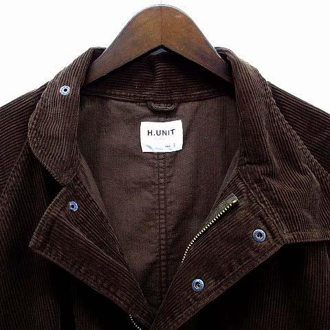 【中古】エイチユニット H.UNIT コーデュロイ ガスケープ コート Corduroy gascape coat ブラウン 茶 1 H-CT011 メンズ_2