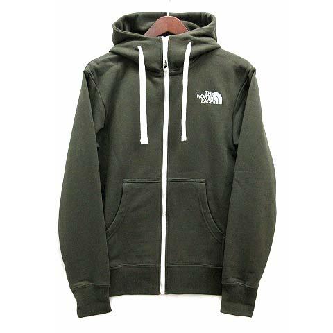 【中古】ザノースフェイス THE NORTH FACE リアビュー フルジップ フーディ スウェット パーカー NT12340 ニュートープ XS 美品 メンズ