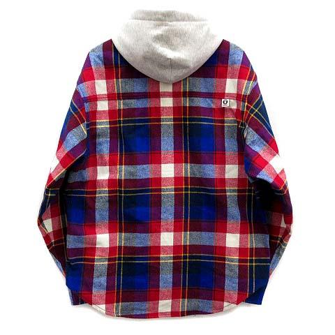 【中古】エーエイプ アベイシングエイプ AAPE NOW フーデッド ヘビーネルシャツ ジャケット moonface check hooded shirt jacket M 美品_1