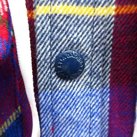 【中古】エーエイプ アベイシングエイプ AAPE NOW フーデッド ヘビーネルシャツ ジャケット moonface check hooded shirt jacket M 美品_5