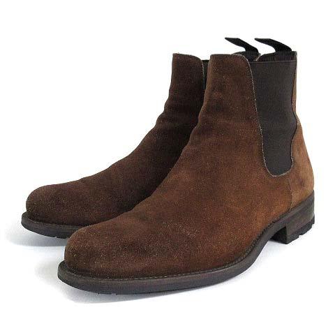 【中古】マグナーニ MAGNANNI スエード サイドゴア ブーツ DELAVE 17430 ブラウン 39 約24.5cm メンズ