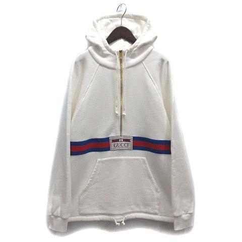 GUCCI グッチ/ヴィンテージロゴ ウェブストライプ ハーフジップパーカー   /644656 XJC3W/L/グッチ/ABランク/67【中古】 中古】グッチ GUCCI ウェブストライプ ロゴ スウェット ハーフジップ