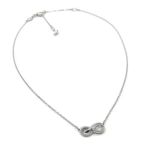 【中古】スワロフスキー SWAROVSKI ハイパーボラ Hyperbola ペンダント ネックレス パヴェ インフィニティ 5687265 シルバー 新品同様