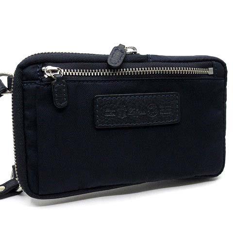 【中古】フェリージ Felisi ネック ウォレット 財布 ミニ ショルダーバッグ ポーチ 1130/5 ブルー 美品 メンズ_1