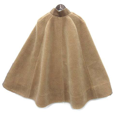 【中古】ル フィル LE PHIL ウール ボア ケープ ポンチョ コート 2024AW ベージュ F 534-4250020 レディース_1