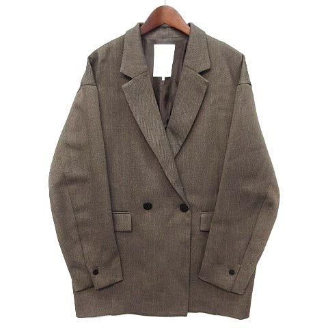【中古】エレンディーク ELENDEEK ヘリンボーン オーバー ジャケット 2024AW ブラウン 茶 F 512450110101 レディース